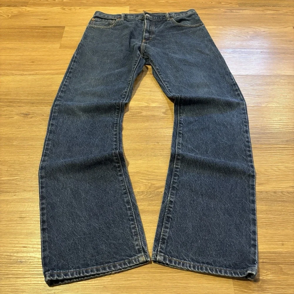 Levi's 517 Bootcut Jeans Mens 33x32 Blue Denim Faded Dark Wash Western Cowboy
